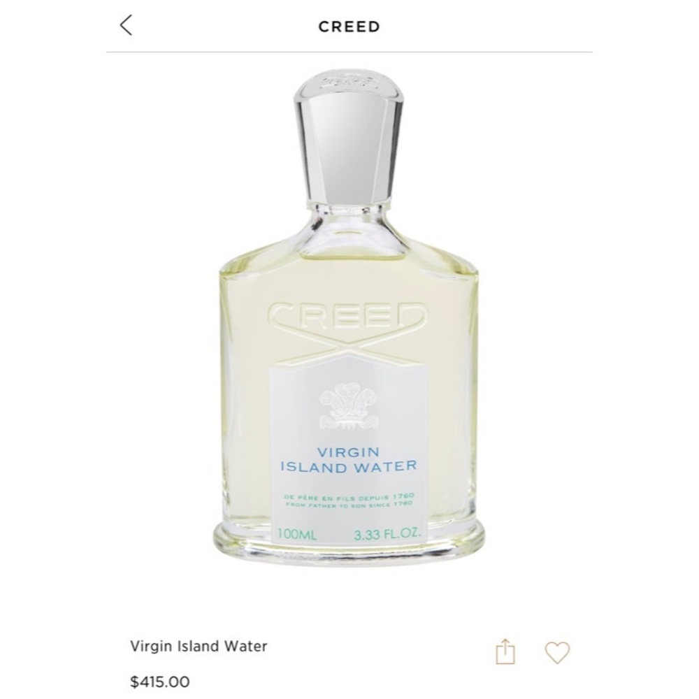 Authentic Creed Virgin Island Water